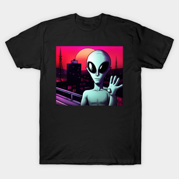 Friendly Alien T-Shirt by Starbase79